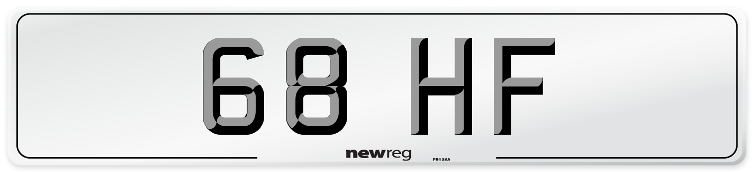 68 HF Number Plate from New Reg